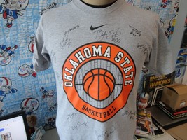 Vtg Oklahoma State Cowboys Basketball Y2K Team Autographed Nike T Shirt Size S - £36.96 GBP