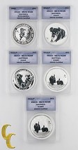 1993-2011 Australia Dollar Coin Lot of 5 Kookaburra, Koala, Rabbit MS70 ... - $522.08