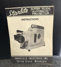 Starlite Super Slide Automatic Projector Owner&#39;s Manual Mansfield Indust... - $16.83