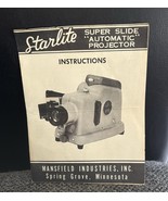 Starlite Super Slide Automatic Projector Owner&#39;s Manual Mansfield Indust... - $23.09 CAD