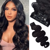 Seamless Clip In Hair Extensions Real Human Hair Clip Ins Body Wave 120G 7Pcs Ul - $55.99