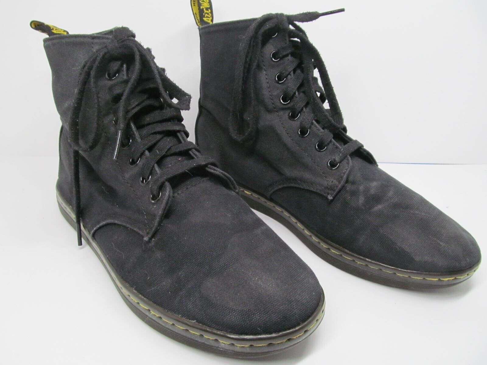 Primary image for Dr. Martens Alfie AW004 Black 8 Eye Lace Up Canvas Boots Mens US 10 Womens US 11