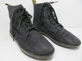 Dr. Martens Alfie AW004 Black 8 Eye Lace Up Canvas Boots Mens US 10 Wome... - $49.00