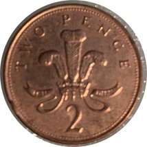 2011 UK Great Britain 2 Pence Bronze Two Cents coin VF - $1.44