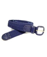 400 - NAVY NYLON BRAIDED STRETCH BELT 1.25&quot; WIDE ON SALE &amp; SIZES TO FIT ... - $19.99 CAD