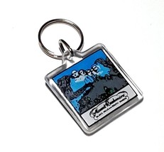Mount Rushmore Black Hills South Dakota Blue Souvenir Keyring Keychain - £6.29 GBP