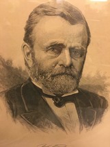 Antique Engraving of Ulysses S. Grant Entered in 1855 Libraries of Congress - £18.41 GBP