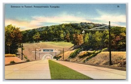 Entrance to Tunnel Pennsylvania Turnpike Bedford PA UNP Linen Postcard Z1 - £2.33 GBP