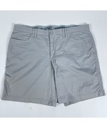 Riders by Lee Womens Chino Shorts Size 18 M Gray Stretch - $18.99