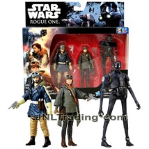 Year 2016 Star Wars Rogue One Figure Set Jyn Erso, Cassian Andor (Eadu) &amp; K-2SO - £27.90 GBP