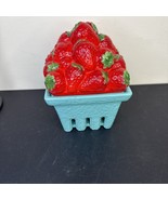 HomeWorx Farm stand Strawberries 3D Ceramic Basket Farmhouse Decor Harry... - $978.12 MXN