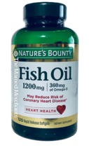 Nature&#39;s Bounty 1200mg Fish Oil 360 mg Omega 3 120 softgels 2/2025 FRESH!! - £10.12 GBP