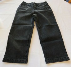Sonoma Life &amp; Style Women&#39;s Ladies Cropped Pants Denim Black Jeans Size 4 GUC - £16.61 GBP