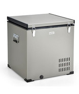 68 Quart Portable Car Refrigerator with DC and AC Adapter-Gray - Color: ... - £394.65 GBP