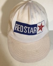 Red Star Vintage White baseball cap hat SnapBack H1 - $12.86