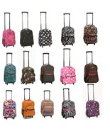 Deluxe Wheel Backpack Rolling 17&quot; Carry on Travel Luggage Travel Bag School - $962.42 MXN
