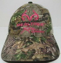Realtree Womens Camo Cap Pink Mesh Back One Size Hunting Strap Back Trucker Hat - £21.57 GBP