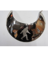 Native American Seminole Handmade Bigfoot Nickel Silver Gorget Necklace ... - $271.54 CAD