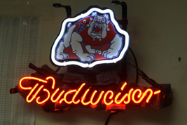 Fresno State NCAA Budweiser Beer Beer Bar Neon Light Neon Sign 13&quot;x9&quot;  - £58.34 GBP