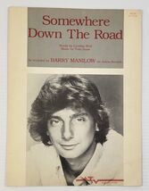 *L4) Somewhere Down the Road - Barry Manilow - Vintage Sheet Music - $9.89