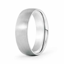 ANGARA Classic Matte Finish Low Dome Wedding Band For Men in 14K Solid Gold - £418.86 GBP