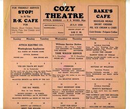 Cozy Theatre Attica Kansas Movie Poster July 1950 Mickey Rooney Boris Ka... - $29.67