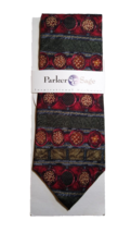Parker Sage Silk Tie Geometric Pattern Neckwear Abundance New With Tags - £15.93 GBP