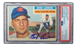 Bob Limón Firmado 1956 Topps #255 Cleveland Intercambio Tarjeta PSA / DNA - £76.09 GBP