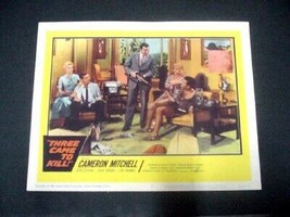 Three Came To KILL-CAMERON MITCHELL-LOBBY CARD-NOIR VG/FN - £21.75 GBP