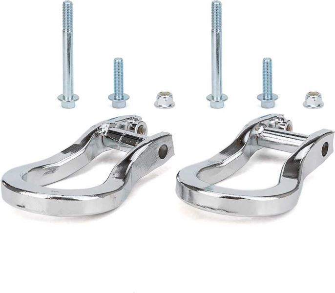 Tow Hooks Chrome Front GM PN 84195899 OEM 2020 Chevrolet Silverado 1500 - $98.00