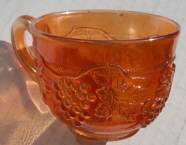Grape + Cable....punch cup---Marigold---G...vintage Northwood carnival glass - £11.72 GBP