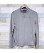 Vineyard Vines Saltwater 1/4 Zip Pullover Gray Pique Pima Cotton Boys XL 18 - $39.59