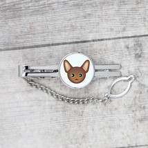 A tie pin with a Oriental cat. Men’s jewelry. A new collection with the cute cat - £9.82 GBP