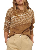 Derek Lam 10 Crosby Women&#39;s Fair Isle Crewneck Sweater L B4HP - £71.88 GBP