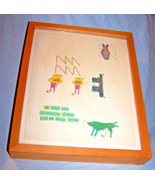 Professionally Framed Graph Paper Risque Art-Go Away!-Estate Find - $20.00