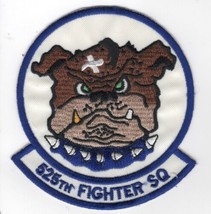 USAF AIR FORCE 525FS SQUADRON BULLDOG WHITE EMBROIDERED JACKET PATCH - $34.99