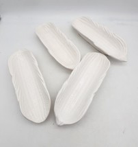 Pier One Set Of 4 White Ceramic  Corn On The Cob Holders  Made In Brazil - £16.33 GBP