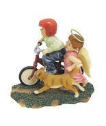 DEMDACO Prayers &amp; Promises Figurine I&#39;m Doing It Biking Boy Dog 2002 Bil... - £19.43 GBP