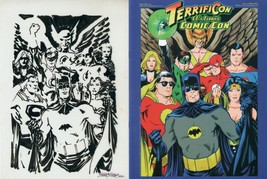 Barry Kitson SIGNED Original Cover Art Prelim &#39;17 Terrificon Batman Supe... - £155.15 GBP