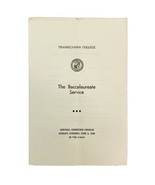 Transylvania University Lexington Kentucky June 1949 The Baccalaureate S... - $12.95 CAD
