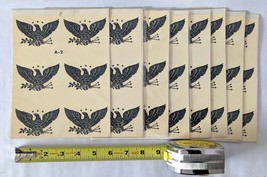 9 Packs Decoral Handpainted American Eagle Crest Decals Furniture Craftw... - £39.52 GBP