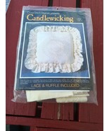 New Candlewicking Embroidery Pillow Kit Butterfly Lace Ruffle INCLUDED O... - $28.37 CAD