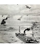 Seaplane Food Ships Air Convoy  1919 WW1 World War 1 Military Print DWS3C - $549.97 MXN