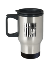 Coffee Travel Mug Funny Lineman American Flag  - £18.30 GBP