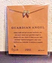 Guardian Angel necklace and pendant MAKE A WISH color Gold - £13.93 GBP