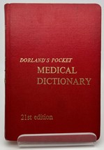 Vintage Dorland&#39;s Pocket Medical Dictionary 21st Edition 1968 - £7.05 GBP