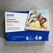 Epson Premium Glossy Photo Paper, 4&quot; x 6&quot;, Pack Of 100 Sheets New Sealed - £10.66 GBP