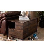 Tiramisu Walnut Brown Finished 2-Door Cat Litter Box Cover House - €116,72 EUR