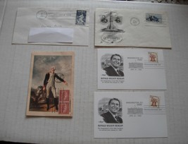  Commemorative Stamp Issues--5 pc...1956-1985--A...Babe Ruth, Reagan, Gettysburg - £15.90 GBP