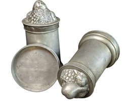 2 1868 English Pewter Ice Cream/pudding Molds embossed fruit - $380.16